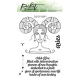 Picket Fence Studios Aries Girl 4x6 Inch Clear Stamps (HG-105) (OUTLET)