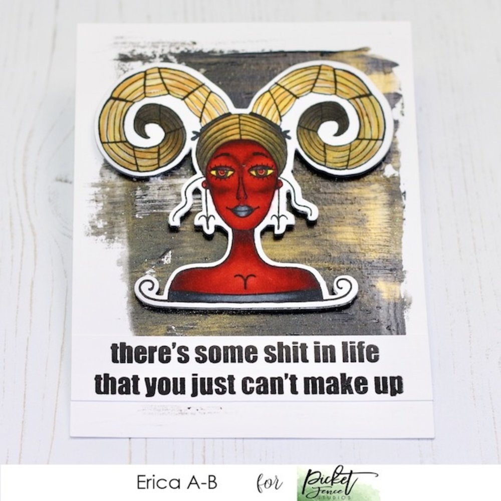 Picket Fence Studios Aries Girl 4x6 Inch Dies (HG-105D) (OUTLET) Picket Fence Studios Aries Girl 4x6 Inch Dies (HG-105D) (OUTLET)