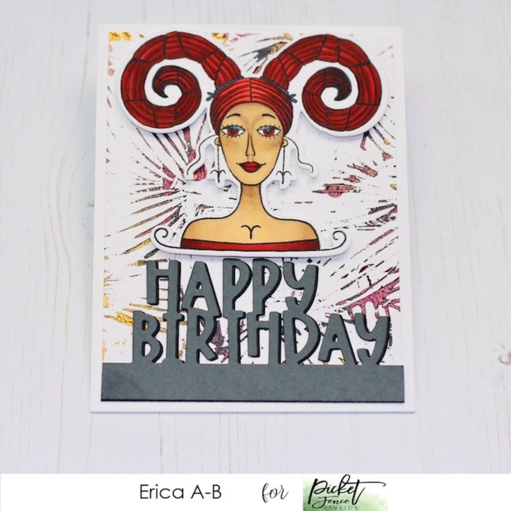 Picket Fence Studios Aries Girl 4x6 Inch Dies (HG-105D) (OUTLET) Picket Fence Studios Aries Girl 4x6 Inch Dies (HG-105D) (OUTLET)