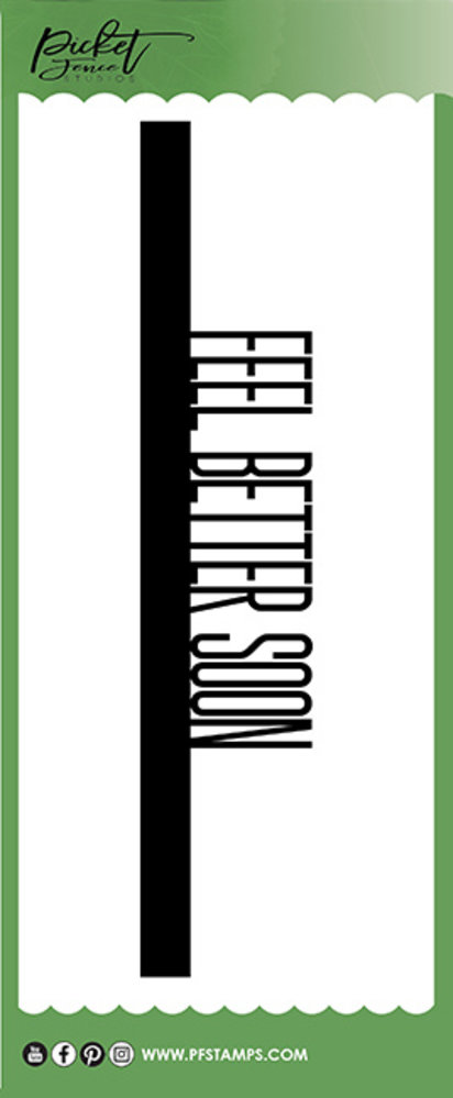 Picket Fence Studios Slim Line Feel Better Soon Word 4x10 Inch Topper Dies (SDCS-137) (OUTLET) Picket Fence Studios Slim Line Feel Better Soon Word 4x10 Inch Topper Dies (SDCS-137) (OUTLET)