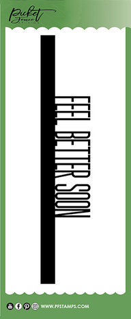 Picket Fence Studios Slim Line Feel Better Soon Word 4x10 Inch Topper Dies (SDCS-137) (OUTLET) Picket Fence Studios Slim Line Feel Better Soon Word 4x10 Inch Topper Dies (SDCS-137) (OUTLET)