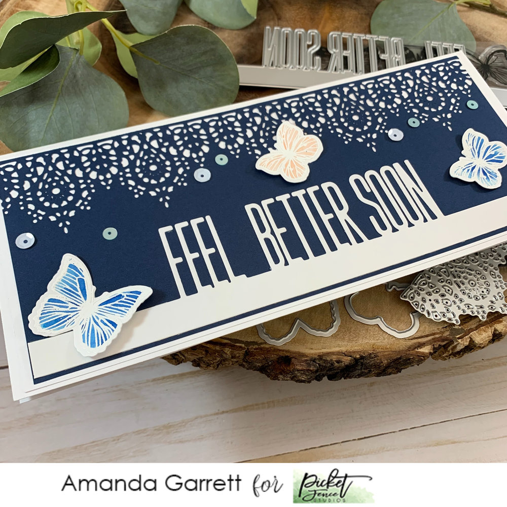 Picket Fence Studios Slim Line Feel Better Soon Word 4x10 Inch Topper Dies (SDCS-137) (OUTLET) Picket Fence Studios Slim Line Feel Better Soon Word 4x10 Inch Topper Dies (SDCS-137) (OUTLET)
