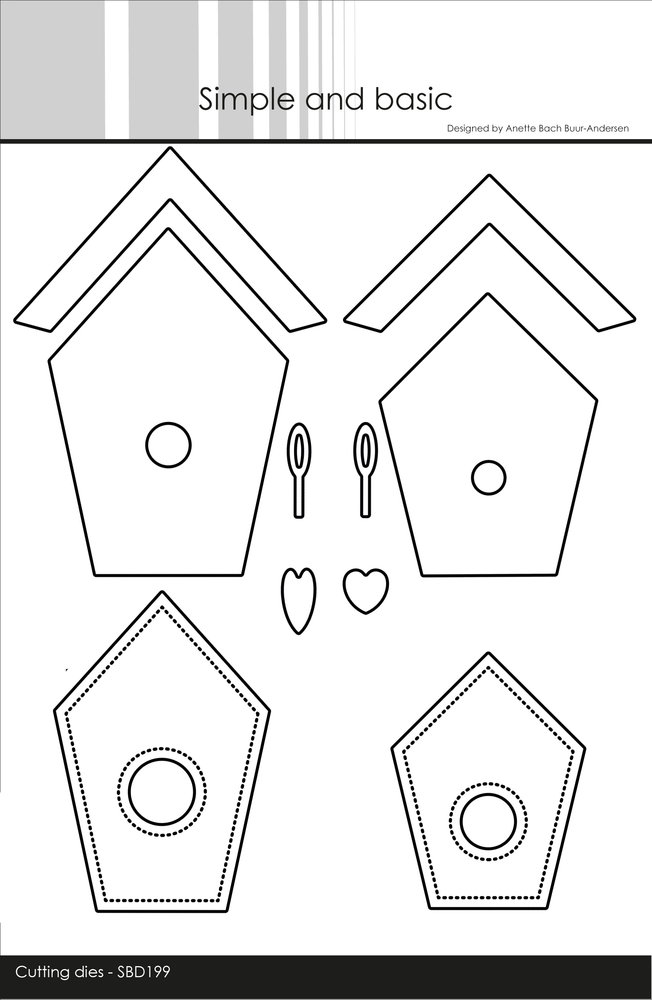 Simple and Basic Bird Houses Cutting Dies (SBD199) (OUTLET)
