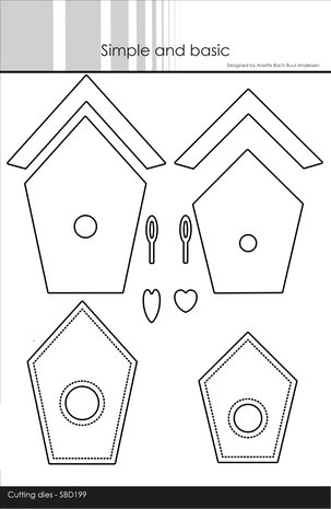 Simple and Basic Bird Houses Cutting Dies (SBD199) (OUTLET)