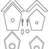Simple and Basic Bird Houses Cutting Dies (SBD199) (OUTLET)