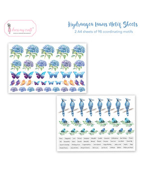 Dress My Craft Hydrangea Lawns A4 Motif Sheet (2pcs) (DMCP1156) (OUTLET)