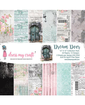 Dress My Craft Dream Door 12x12 Inch Paper Pad (DMCP2839) (OUTLET)