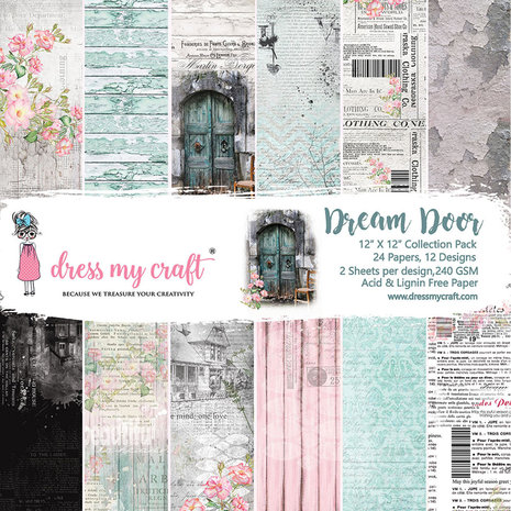 Dress My Craft Dream Door 12x12 Inch Paper Pad (DMCP2839) (OUTLET) Dress My Craft Dream Door 12x12 Inch Paper Pad (DMCP2839) (OUTLET)
