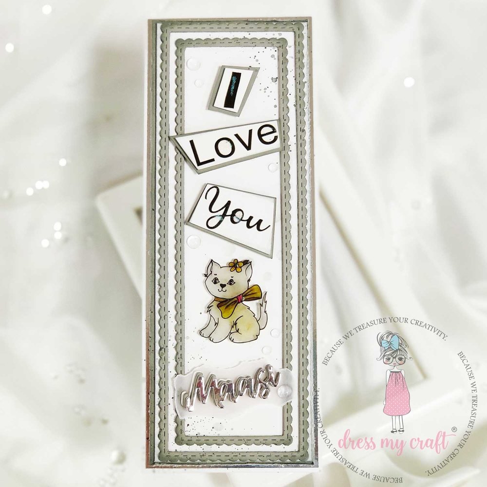 Dress My Craft Cutting Die Slimline Stitched Scalloped (DMCD4257) (OUTLET)