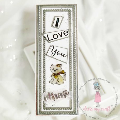 Dress My Craft Cutting Die Slimline Stitched Scalloped (DMCD4257) (OUTLET)