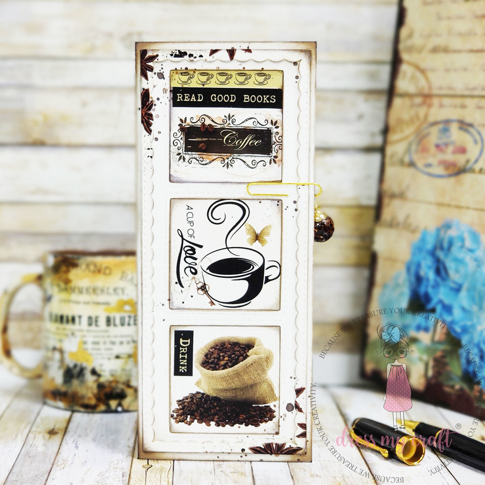 Dress My Craft Cutting Die Slimline Inverted Stitched Scalloped (DMCD4246) (OUTLET)