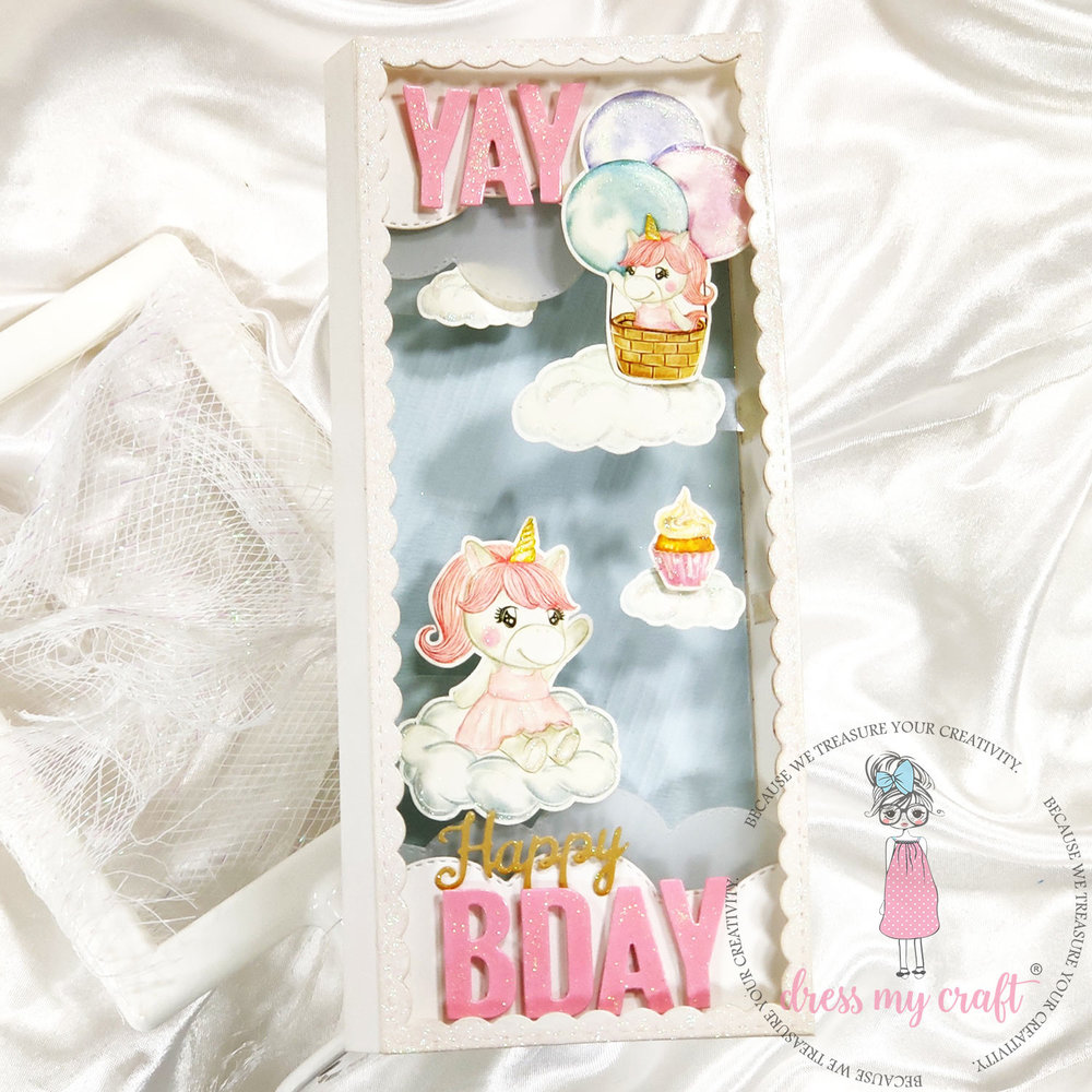 Dress My Craft Cutting Die Slimline Inverted Stitched Scalloped (DMCD4246) (OUTLET)