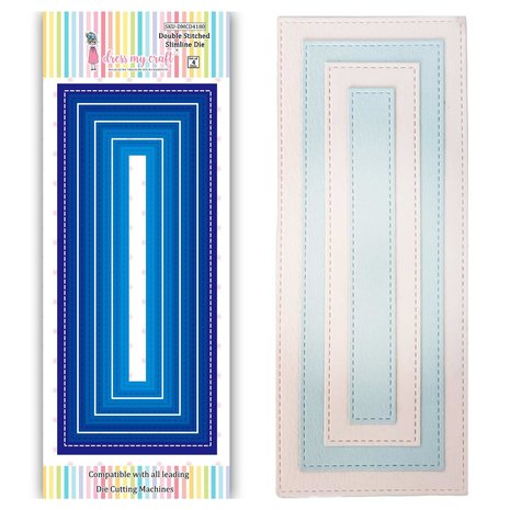 Dress My Craft Cutting Die Slimline Double Stitched (DMCD4180) (OUTLET) Dress My Craft Cutting Die Slimline Double Stitched (DMCD4180) (OUTLET)
