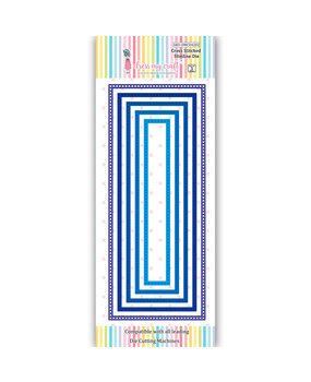 Dress My Craft Cutting Die Slimline Cross Stitched (DMCD4202) (OUTLET)