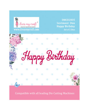 Dress My Craft Cutting Die Sentiment Happy Birthday (DMCD2805) (OUTLET)