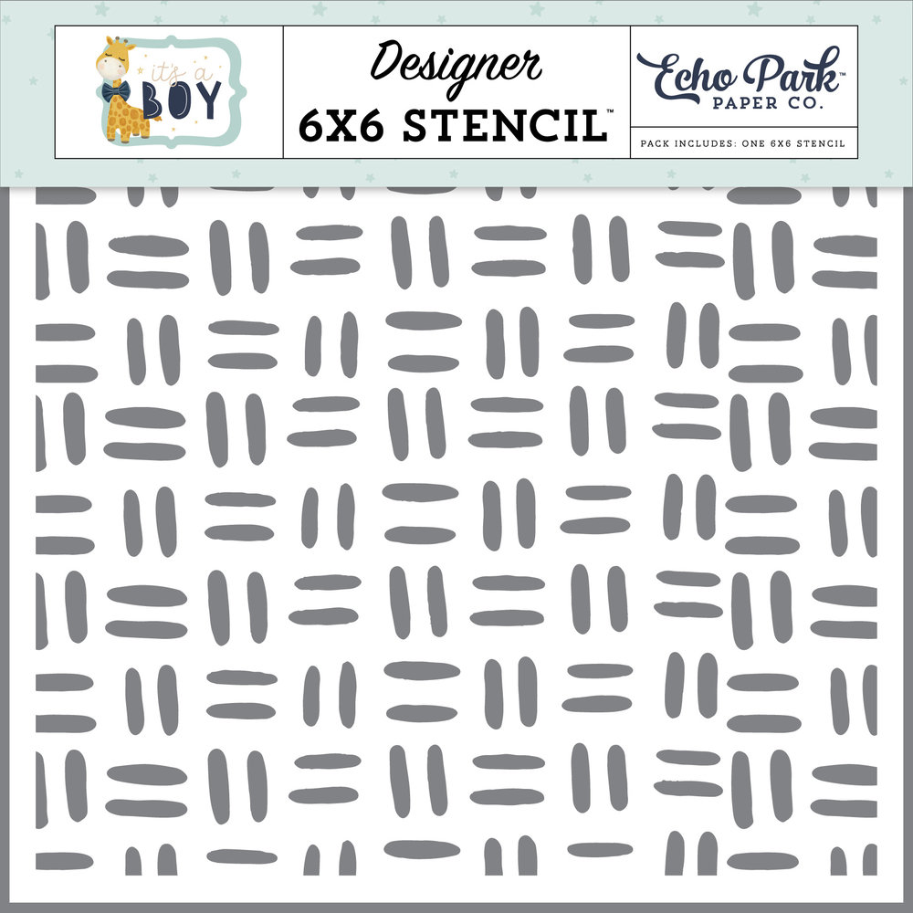Echo Park Stitched Pattern Stencil (IAB278034) (OUTLET)