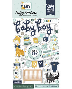 Echo Park It's A Boy Puffy Stickers (IAB278066) (DISCONTINUED)