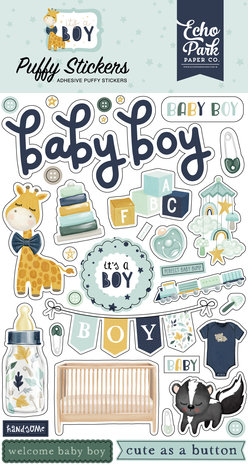 Echo Park It's A Boy Puffy Stickers (IAB278066) (DISCONTINUED)