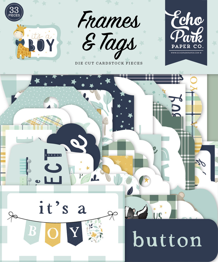 Echo Park It's A Boy Frames & Tags (IAB278025) (DISCONTINUED) Echo Park It's A Boy Frames & Tags (IAB278025) (DISCONTINUED)