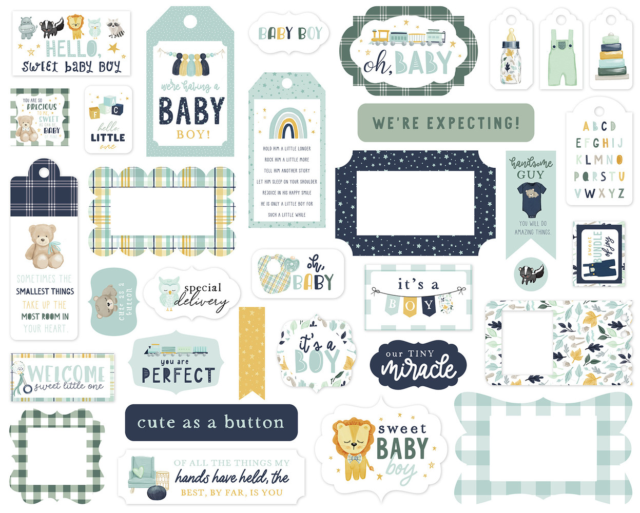 Echo Park It's A Boy Frames & Tags (IAB278025) (DISCONTINUED) Echo Park It's A Boy Frames & Tags (IAB278025) (DISCONTINUED)