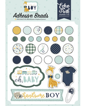 Echo Park It’s A Boy Adhesive Brads (IAB278020) (OUTLET)