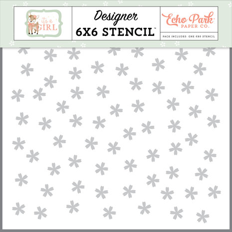Echo Park Simply Sweet Floral Stencil (IAG277033) (OUTLET)