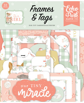 Echo Park It's A Girl Frames & Tags (IAG277025) (OUTLET)