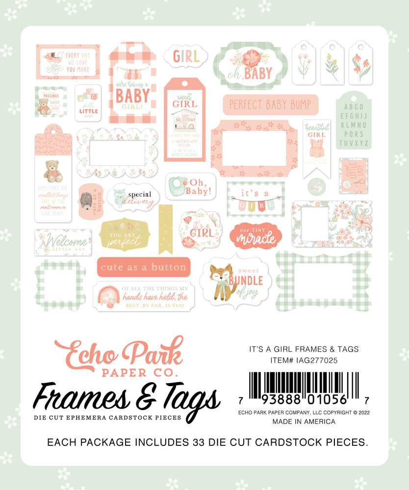 Echo Park It's A Girl Frames & Tags (IAG277025) (DISCONTINUED) Echo Park It's A Girl Frames & Tags (IAG277025) (DISCONTINUED)