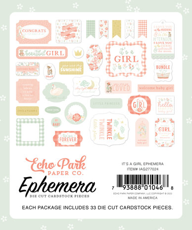 Echo Park It's A Girl Ephemera (IAG277024) (OUTLET) Echo Park It's A Girl Ephemera (IAG277024) (OUTLET)