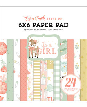 Echo Park It's A Girl 6x6 Inch Paper Pad (IAG277023) (DISCONTINUED)