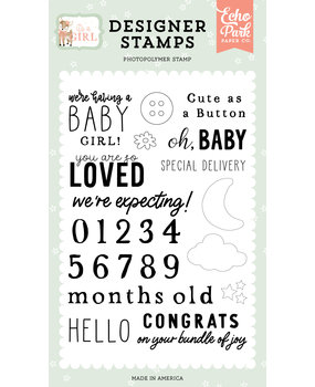 Echo Park Cute As A Button Clear Stamps (IAG277044) (DISCONTINUED)