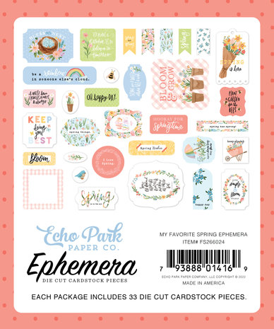 Echo Park My Favorite Spring Ephemera (FS266024) (OUTLET)