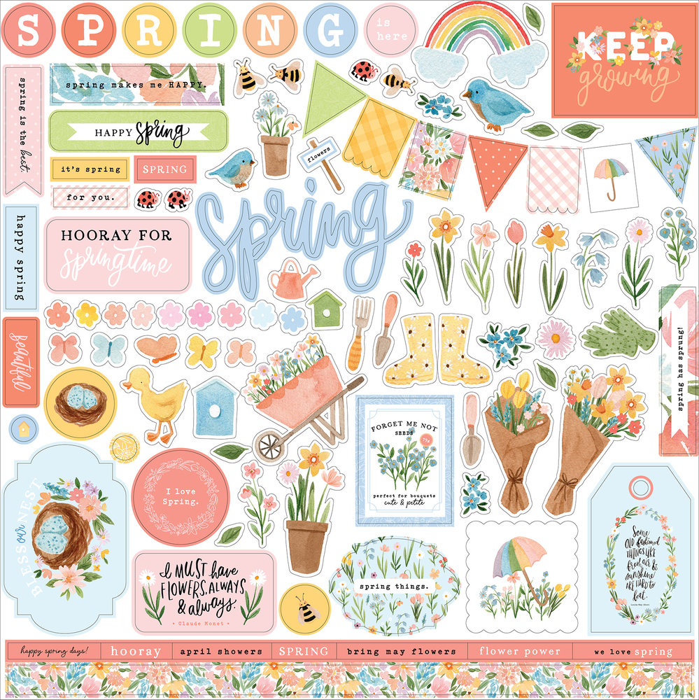 Echo Park My Favorite Spring 12x12 Inch Element Sticker (FS266014) (DISCONTINUED)
