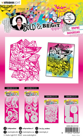 Art By Marlene Bold & Bright Cut & Emboss Dies Graphic Background (ABM-BB-CD134) (OUTLET)