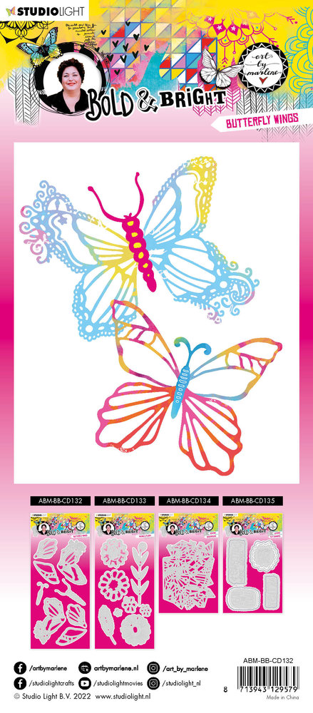 Art By Marlene Bold & Bright Cut & Emboss Dies Butterfly Wings (ABM-BB-CD132) (OUTLET)