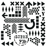 IndigoBlu XYZ 6x6 Inch Stencil (IND0916) (OUTLET)