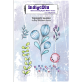 IndigoBlu Squiggly Leaves A6 Rubber Stamps (IND0913) (OUTLET)