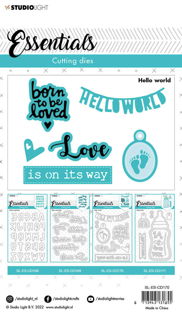 Studio Light Hello World Cutting Dies (SL-ES-CD170) (OUTLET) Studio Light Hello World Cutting Dies (SL-ES-CD170) (OUTLET)
