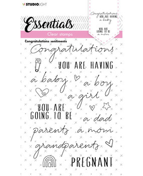 Studio Light Congratulations Sentiments Clear Stamps (SL-ES-STAMP175) (OUTLET) Studio Light Congratulations Sentiments Clear Stamps (SL-ES-STAMP175) (OUTLET)