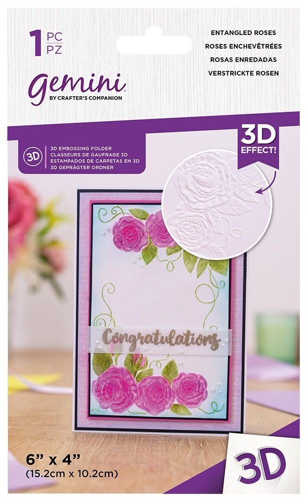 Gemini Entangled Roses 3D Embossing Folder (GEM-EF4-3D-ENRO) (DISCONTINUED) Gemini Entangled Roses 3D Embossing Folder (GEM-EF4-3D-ENRO) (DISCONTINUED)