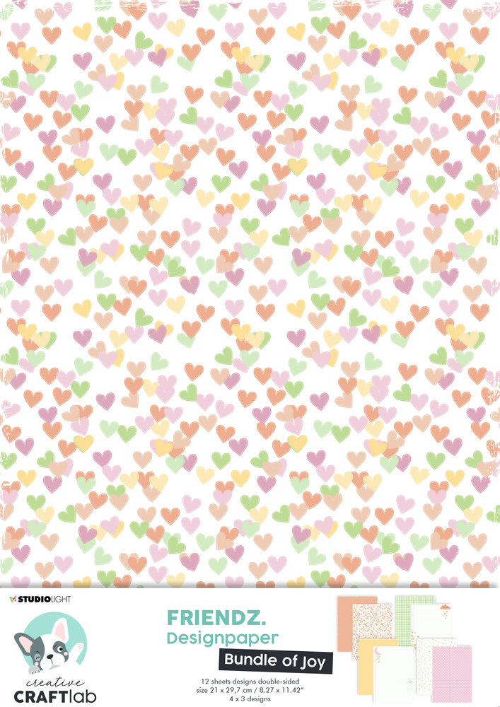 Creative Craftlab Friendz Bundle of Joy A4 Design Paper (CCL-FR-PS01) (OUTLET)