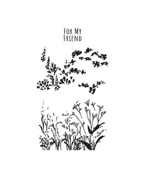 Spellbinders Layered Wildflowers Scene Clear Stamp (STP-086) (OUTLET)