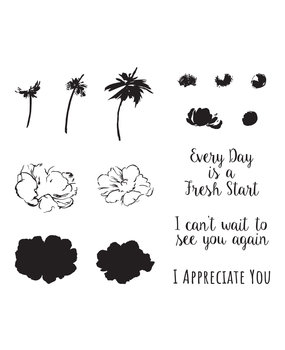 Spellbinders Layered Anemones Clear Stamp (STP-085) (OUTLET)