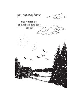 Spellbinders Create a Scene Silhouette Clear Stamp (STP-084) (OUTLET)