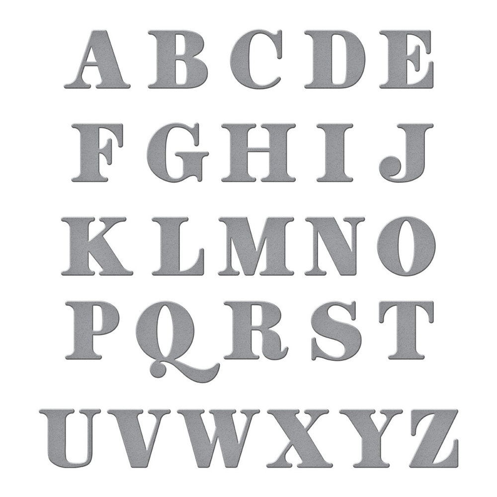 Spellbinders Be Bold Uppercase Alphabet Etched Dies (S4-1161)