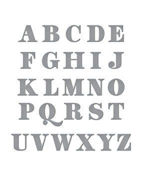 Spellbinders Be Bold Uppercase Alphabet Etched Dies (S4-1161)