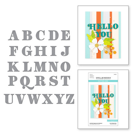 Spellbinders Be Bold Uppercase Alphabet Etched Dies (S4-1161)