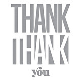 Spellbinders Be Bold Color Block Thank You Etched Dies (S5-477) (OUTLET)