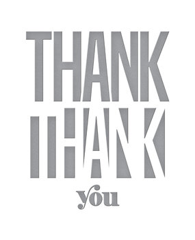 Spellbinders Be Bold Color Block Thank You Etched Dies (S5-477) (OUTLET)