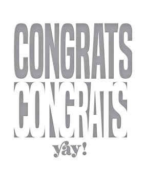 Spellbinders Be Bold Color Block Congrats Etched Dies (S5-489) (OUTLET)